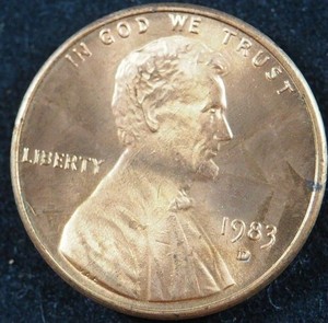 1983-D-Lincoln-Memorial-Cent-Penny-BU-Brilliant-Uncirculated-US-Coin