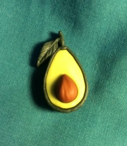 avocado croc charm