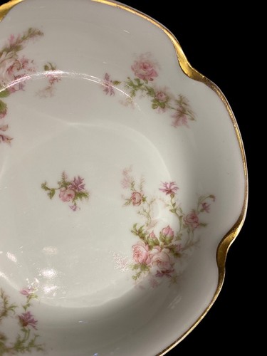 6 Scalloped Haviland Pink Rose Dessert Bowls 5" Limoges France See Photos Read - Picture 5 of 11