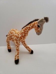 Wildlife-Artists-Zoo-Giraffe-14-034-Plush-Stuffed-Animal-Orange-Brown-Realistic
