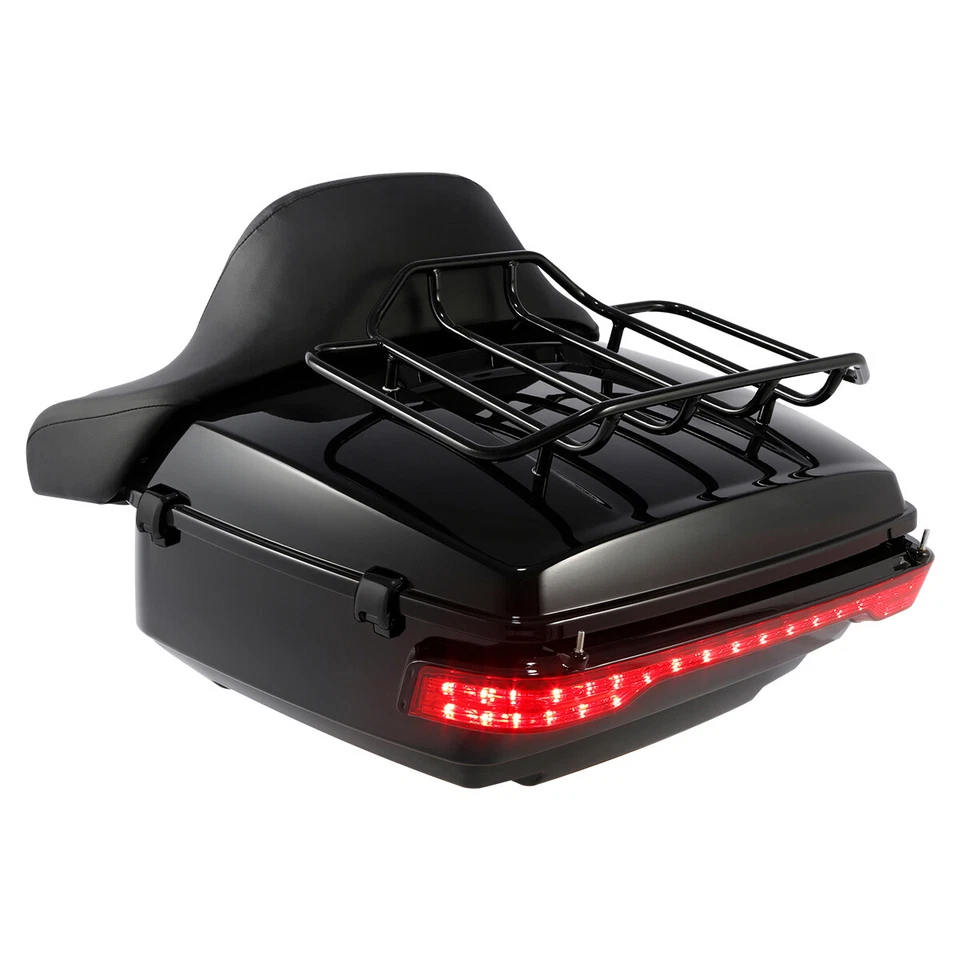 Altavoces de luz de soporte de almohadilla de maletero Black King aptos para Harley Touring 14-Up Foto 4 de 4