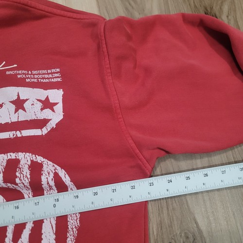 Darc Sport Hoodie Mens S Red Wolves Club Gym Snap Pullover Sweatshirt Sweater - Picture 13 of 14