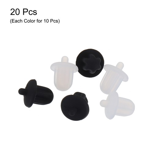 20 pièces 6,35 mm audio jack port conduit couverture PC DVD microphone prises bouchons noir/clair - Photo 3 sur 7