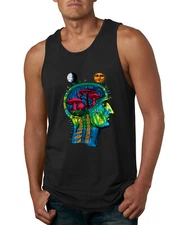 Transcend Trippy Cosmic Lunar Space Psychedelic Mushrooms Fashion Men Tank Top
