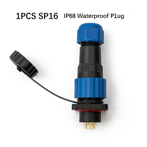 SP16 Square-Panel Mount IP68-Waterproof Plug + Socket Circular Connector 2-9pin - Picture 40 of 54