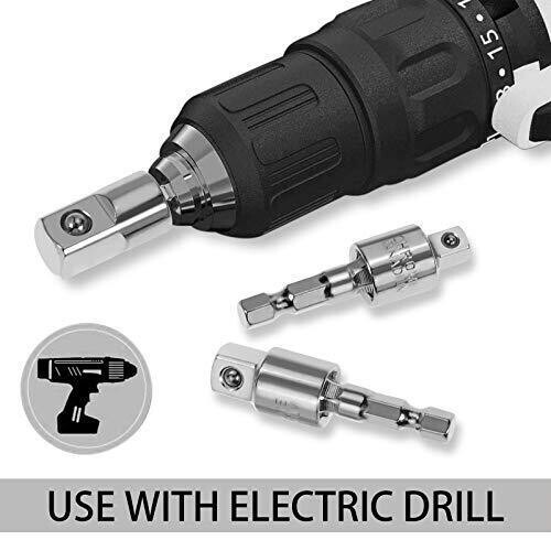 Impact Grade Driver Sockets Adapter Extension Set Drill Bit 3Pcs Universal