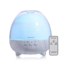 BlueHills 600ML XL Large Essential Oil Diffuser Humidifier - White Wood Grain