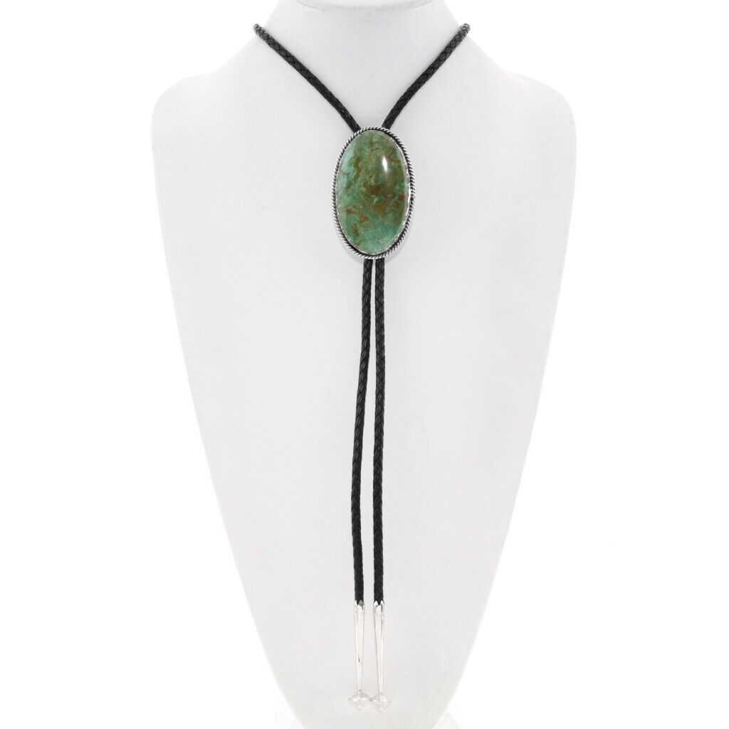Sensational Vintage Native American Navajo Royston Turquoise Sterling Silver Bolo Tie Sensational Vintage Native American Navajo Royston Turquoise Sterling Silver Bolo Tie