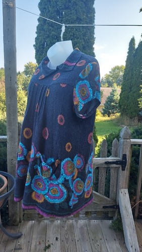 Vestido Joe Browns Talla Grande 28 Azul - Collar, Mediodía y Floral con Bolsillos - Imagen 2 de 10
