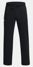 Under Armour Men  s Black/White UA Rival Fleece Pants