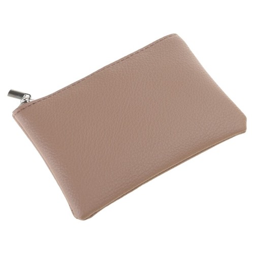 Compact Coin Purse Bag for Cards Coins and Keys PU Leather Zipper Organizer - Picture 5 of 12