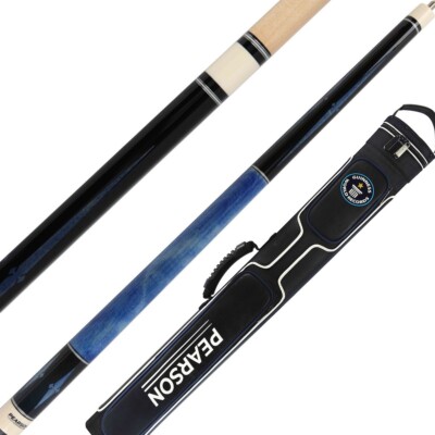 Pearson PP-BLUE Players Billiards Pool Cue Stick w/ 2Bx2S World Record Cue Case