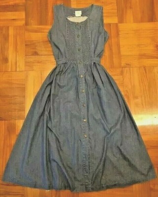 laura ashley denim pinafore dress