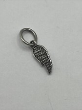 Silver CZ Angel Wing Charm