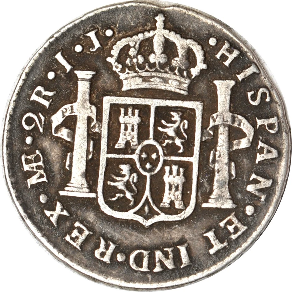 Peru, Lima 2 Reales Charles III; 1788 LIMAE IJ Fine K18393 - Image 2 of 2