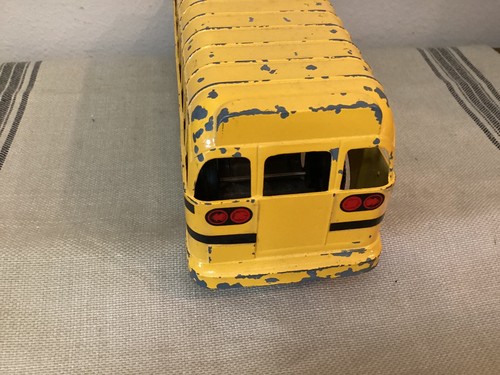 Vintage 1960s Toy Hubley Yellow School Bus Western Dubuque Schools Epworth Iowa - Picture 6 of 7