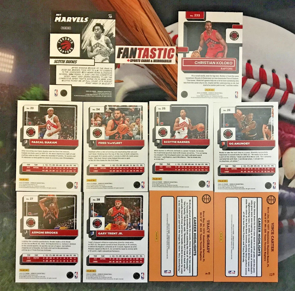 2022-23 Panini Donruss Basketball Card YOU PICK Chicago Bulls / Toronto Raptors - Image 2 of 4