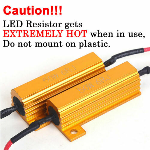 2 X 50W 6ohm LED Load Resistor Fix Bulb Fast Hyper Flash Tail Signal Blink Sales - Picture 9 of 23