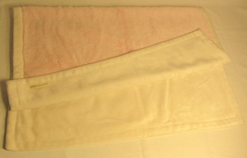  Manta PBK Pottery Barn Kids 30" x 40", rosa/blanco para cuna, cochecito, cuna - Imagen 1 de 7