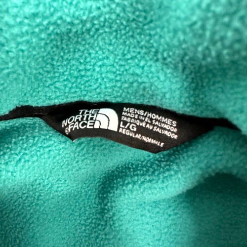 The North Face Jacket Mens Large Blue Fleece Side Pockets Quarter Zip Pullover - Picture 4 of 10