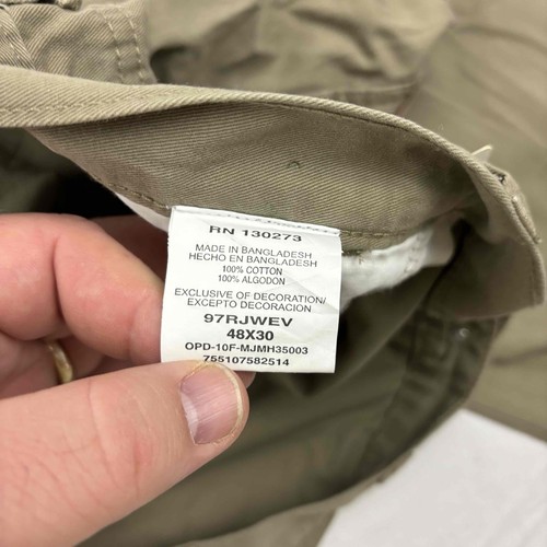 Wrangler Mens Cargo Pants Tan Brown Multiple Pockets Cotton 48X30 NWT - 第 8/13 張圖片