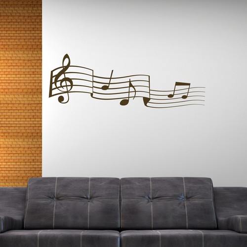 Musiknotizen Wandaufkleber Aufkleber Transfer Musik Design Zuhause matt Vinyl UK - Bild 6 von 37