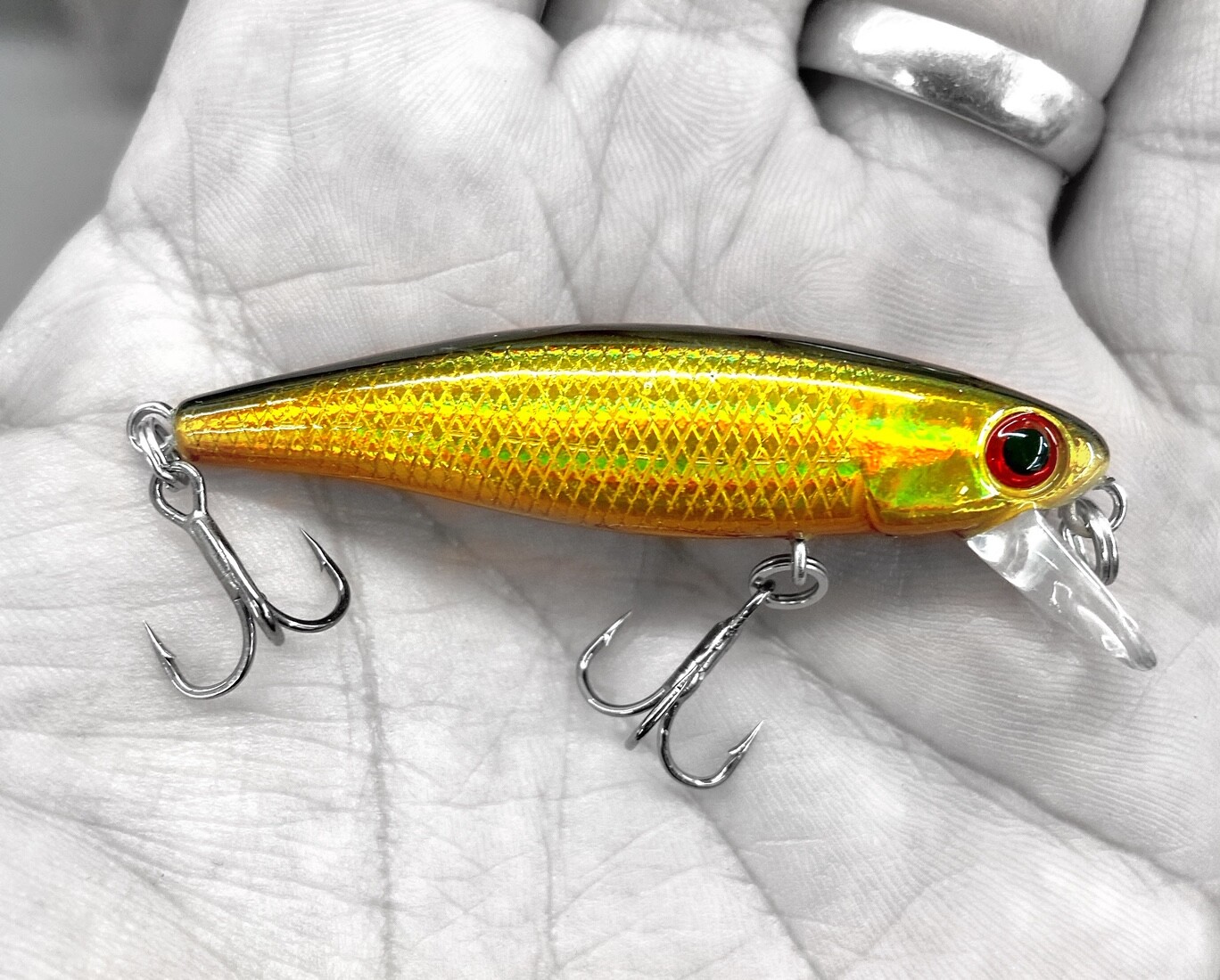 Dynamic Lures, HD TROUT (GOLD/ORANGE) Fishing Lure