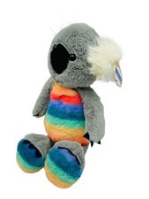 FAO Schwarz Dreamies Plush Gray Koala with Rainbow Body 17  Soft Toy New w Tag