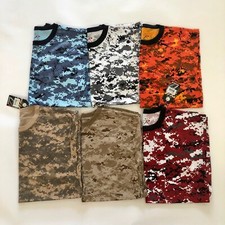 Mens Rothco Digital Camo Tactical T-Shirt Military Army Camouflage Short Sleeve