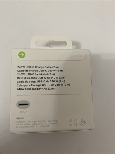 Apple USB-C 240W Charge charging Cable 2m iphone MU2G3AM/A NEW authentic Genuine - Picture 3 of 6