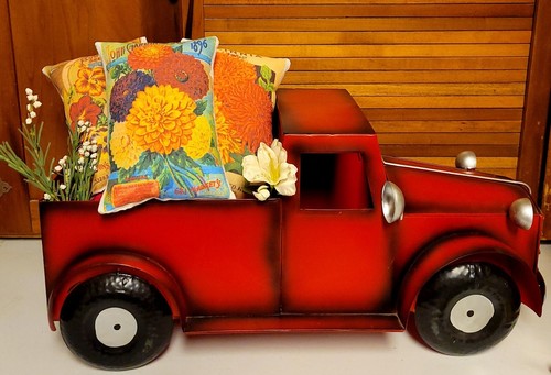 Zinnia Seed Packet Vintage Inspired Tuck Pillow Peg / Door Hanger - Picture 3 of 3