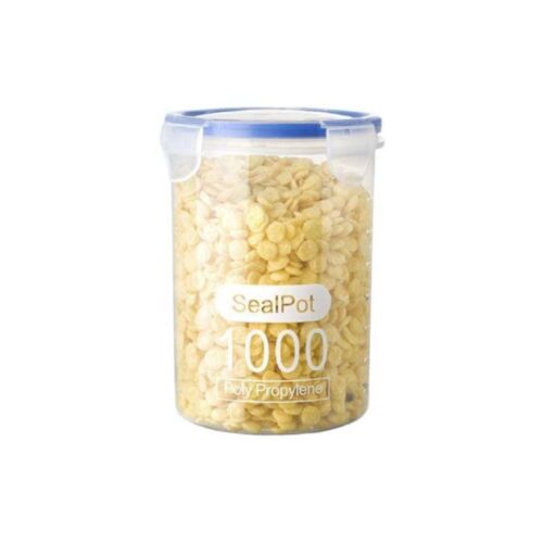 Cylindrical Kitchen Storage Boxes PP Plastic Food Airtight Jar Bulk Cereals - Picture 15 of 16