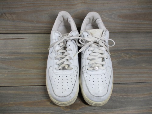 VTG Nike Air Force 1 Mens Sz 11 Shoes Triple White Classic Low Trainer Sneaker - Picture 3 of 14