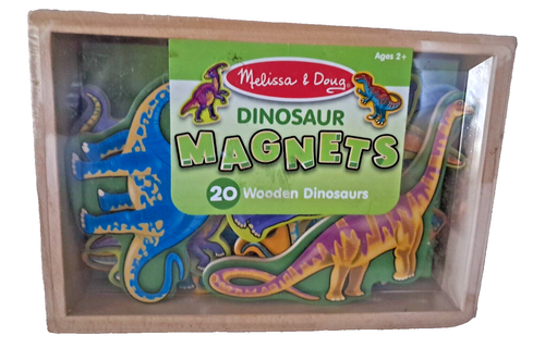 Melissa and Doug Wooden Dinosaur Magnets 20 Different Species New Old Stock