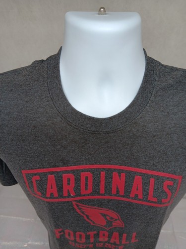 Team Apparel Mens Large Fits Medium Gray AZ Cardinals Short Sleeve Graphic Tee