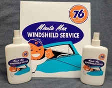 (UNI 76 KIT) 9" UNION 76 MINUTE MAN DECAL & 2 BOTTLES WINDSHIELD BOX KIT GAS