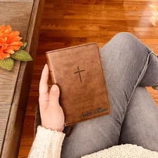 Personalized KJV Bible with Name Engraved, Compact Bible, Custom Name Engraved