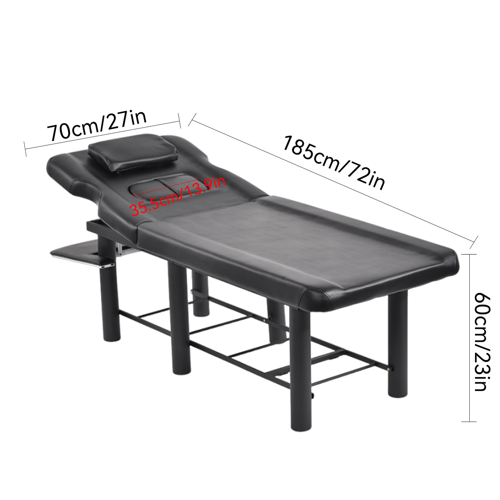 185cm Professional Stationary Massage Table W/pillow For Treatment Spa Table NEW