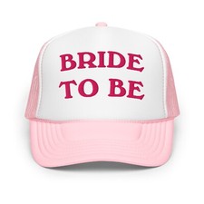 BRIDE HAT Bachelorette Party - Pink - TRUCKER - BRIDE TO BE - ROPE CAP