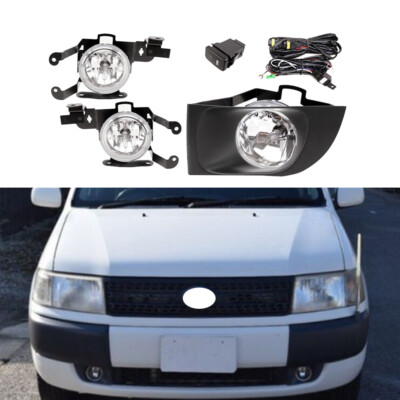 Front Fog Lights Driving Lamp w/Bezels Wiring Kit For Toyota Probox 2012-2015