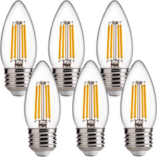 Dimmable LED Candelabra Light Bulbs 60W Equivalent E26 Base, B11 LED Chandelier