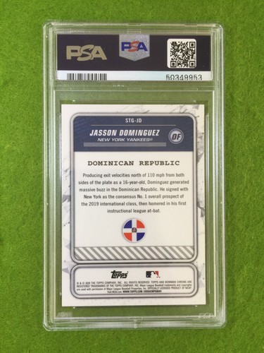 JASSON DOMINGUEZ BOWMAN CHROME PSA 9 PRIZM ROOKIE CARD YANKEES 2020 Topps Chrome - Bild 9 von 12