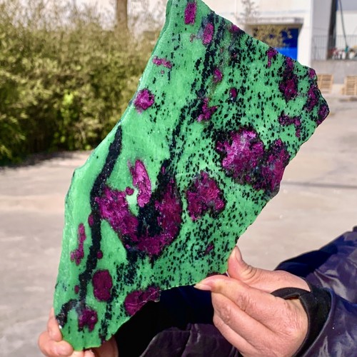 2.96LB Natural green Ruby zoisite (anylite) slice crystal slab sample Healing - Picture 19 of 20