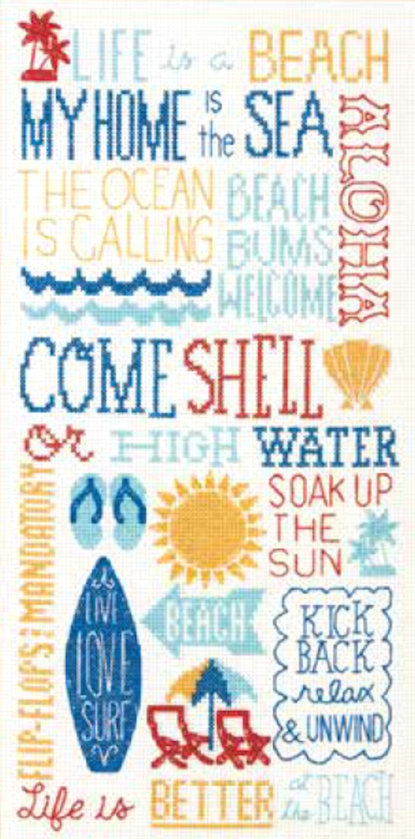 ＫＴ Dimensions 70-35351 Fun in The Sun Beach House Counted Cross