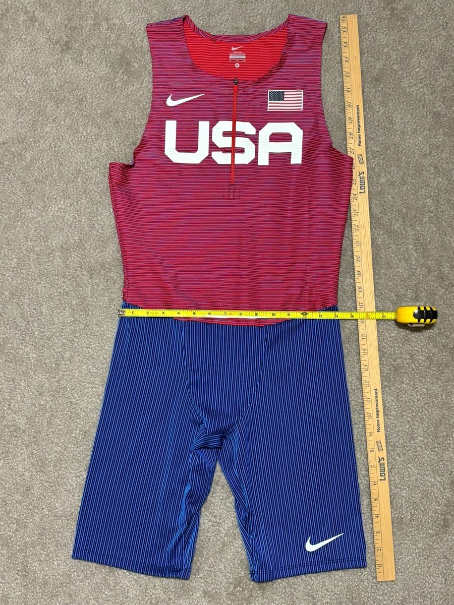 Nike Pro Elite USA Team Issued Red/White/Blue Speedsuit
