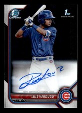 2022 Bowman #CPA-LV Luis Verdugo Chrome Prospect Autographs