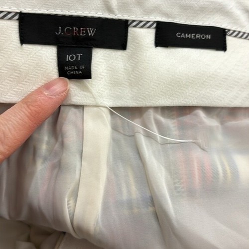 Neu ohne Etikett J. Crew Cameron Hose schmales Bein Schottenmuster kariert mehrfarbig AT831 Größe 10 Tall - Bild 11 von 13