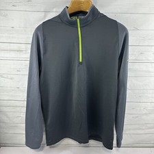 Nike Golf Dri-fit Men  s Long Sleeve Light Weight Polo Gray Size Large