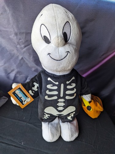 CASPER SKELETON HALLOWEEN PLUSH ANIMATED CHARACTER 16” SINGS DANCES TESTED RARE