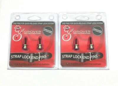 (2 packs) Grover Nickel Strap Lock Buttons Fender/Schaller Strap Locks GP810N